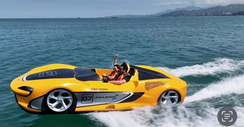 Batumi: Private, Delightful Car boat Ride at Black Sea - The first moments on the Black Sea