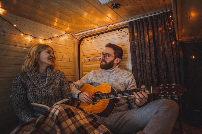 Ford Transit AWD Camper van rental in Georgia - Sleeping inside: a 120 by 200 centimeter bed