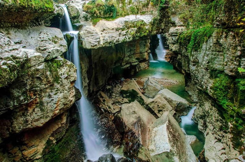 From Batumi: Martvili Canyon and Prometheus Cave Tour - Martvili Canyon, water, cliffs, and a royal connection