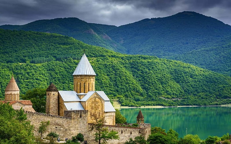 from kazbegi to Gergeti Church, Gveleti Waterfall, Dariali - Gergeti Trinity Church, the essential first stop