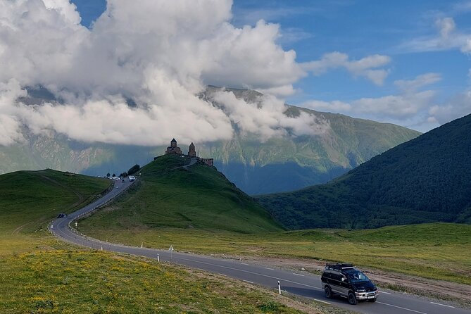 From Tbilisi: Kazbegi Ananuri Gudauri and Trusso Valley by 4x4 - The black and white Aragvi Rivers