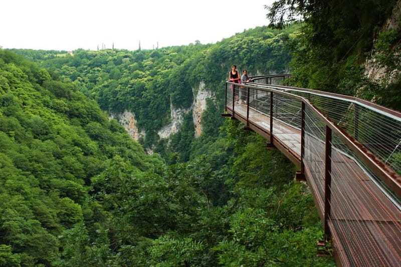 From Tbilisi: Martvili Canyon and Okatse Canyon Private Tour - Martvili Canyon: calm water and a short boat ride