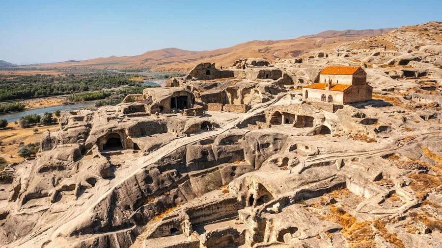 From Tbilisi: Mtskheta, Gori, and Uplistsikhe Day Trip - Jvari Monastery and the view over Mtskheta