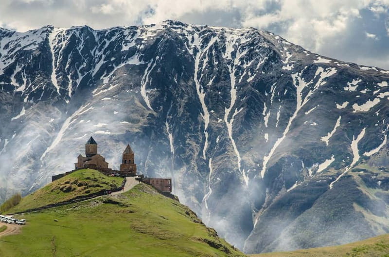 From Tbilisi to Kazbegi, Ananuri, Gudauri & Gergeti - Gergeti Trinity Church and Mount Kazbeg