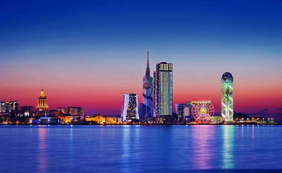 From Trabzon: Group Walking Tour through Batumi in Georgia - Batumi’s unusual buildings from the coastal road