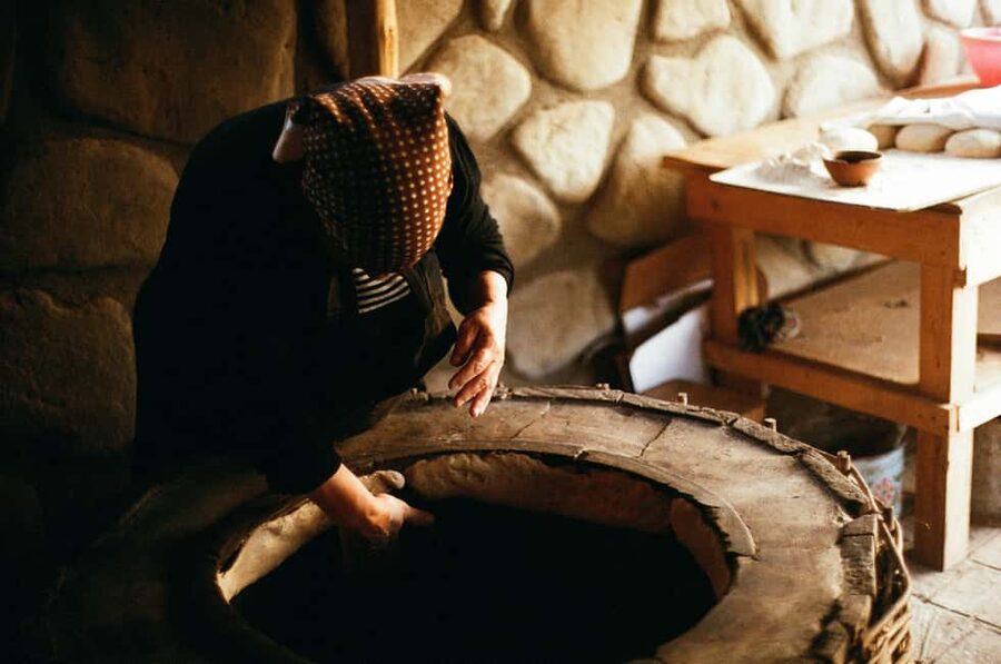 Kakheti, City of Love Sighnaghi Bodbe Monastery Tour - Badiauri brings bread, cheese, and churchkhela first