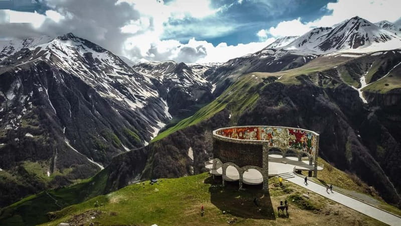 Kazbegi Tour with Fantastic Views of Caucasus Mountains - Gergeti Trinity Church above Stepantsminda