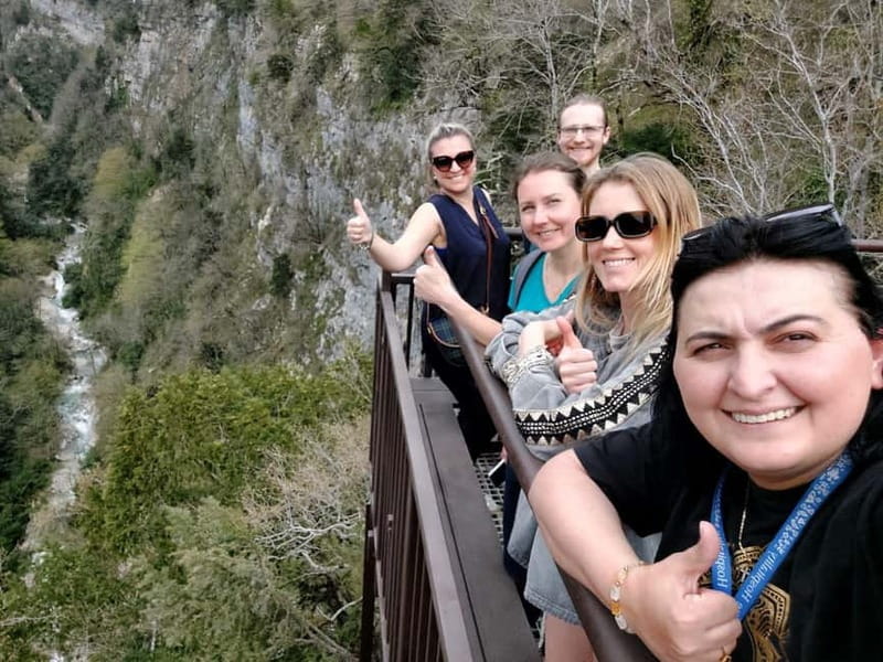 Kutaisi: Martvili & Okatse Canyons & Prometheus Cave Tour - Okatse Canyon: 900 steps and a hanging bridge