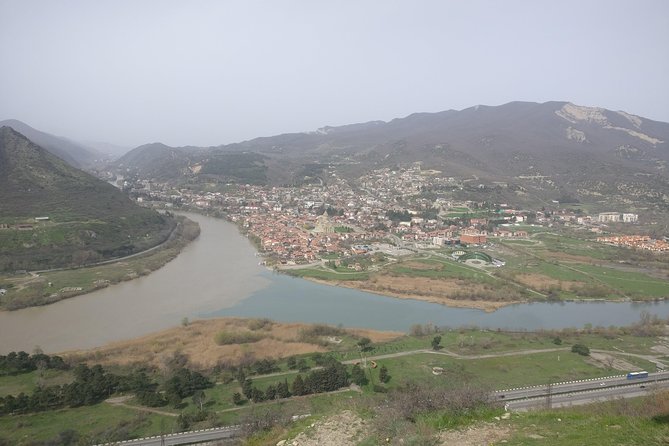 Mtskheta-Jvari-Gori-Uplistsikhe-Stalins Museum All inclusive tour - Seeing Jvari above two rivers