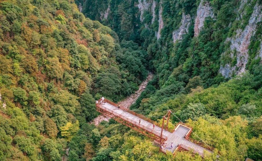 Prometheus Cave, Martvili & Okatse Canyon from Kutaisi - Okatse Canyon and the 780-meter walkway