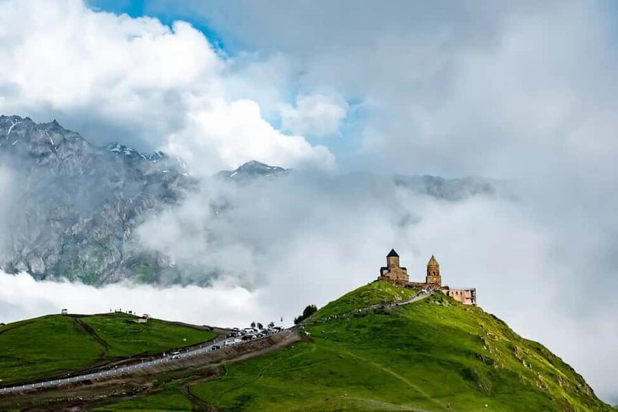 Tbilisi : Kazbegi, Ananuri, Gudauri and Gergeti, Day Tour. - The Black and White Aragvi meeting point