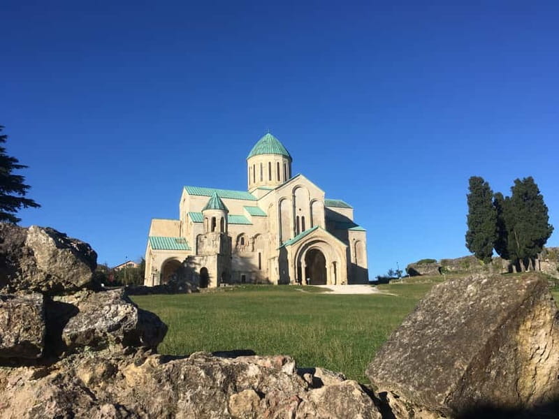 Tbilisi: Kutaisi, Bagrati, and Prometheus Cave Private Trip - Bagrati Cathedral and the first view of Kutaisi