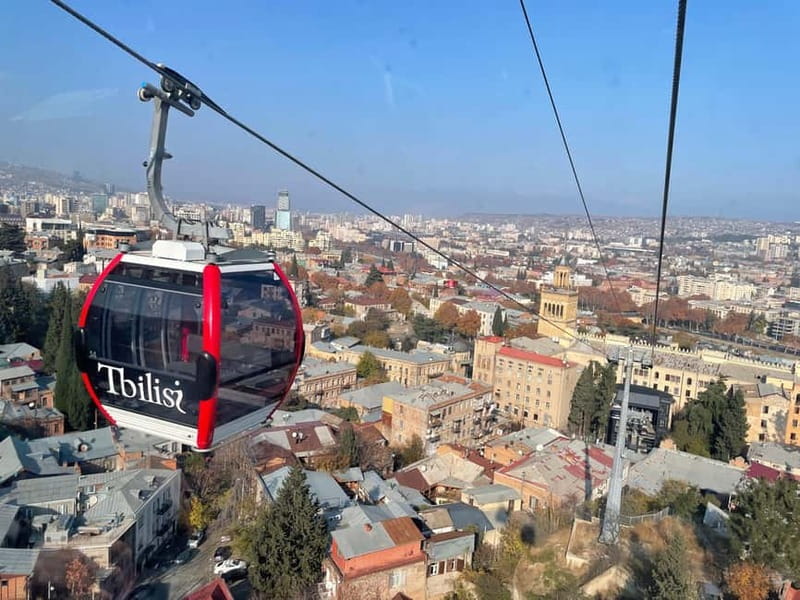 Tbilisi: Mtatsminda Park with Funicular and Cable Car Ride - Coming down by funicular tram