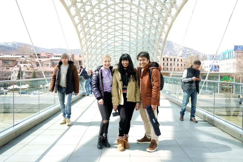 Tbilisi: Private Old City Walking Tour with Wine Tasting - Crossing the Bridge of Peace into Rike Park