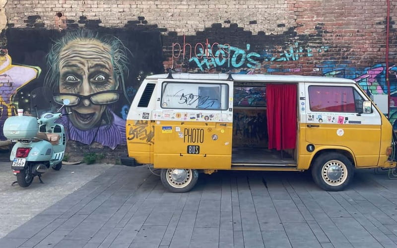 Tbilisi: Street Art & Dezerter Bazaar Tour w/ Tastings - The railway station area adds city context