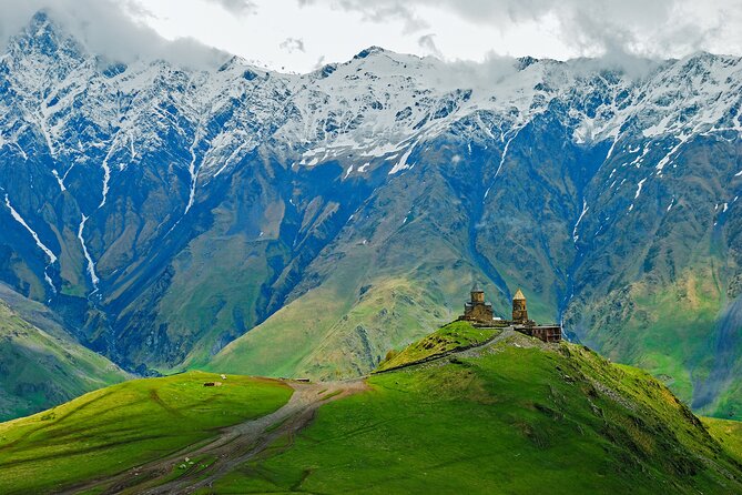 Tbilisi to Kazbegi, Gudauri, and Ananuri Day Tour - Gergeti Trinity Church above Stepantsminda